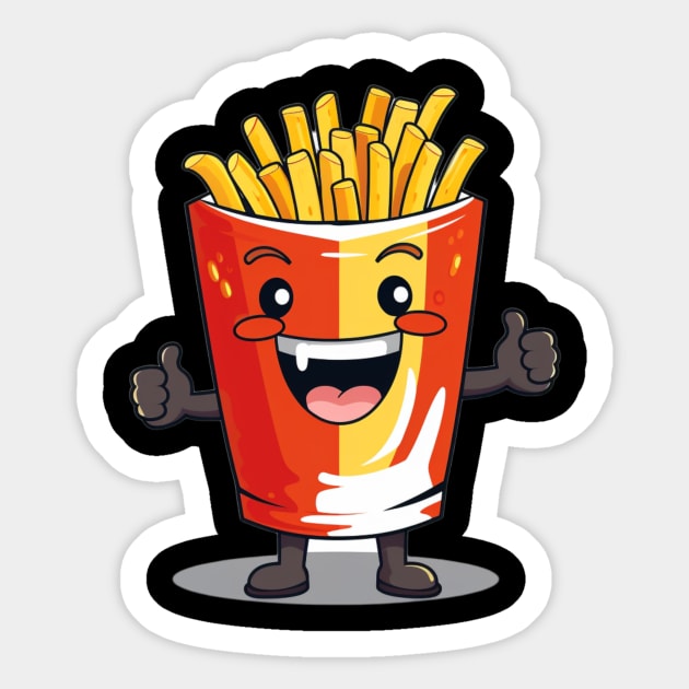 kawaii french fries T-Shirt cute ,potatofood Sticker by nonagobich